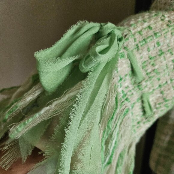 FASHION INSTINCT JACKET AND SKIRT SUIT. JACKET SIZE 22 AND SKIRT SIZE 2X GREEN - Picture 6 of 8